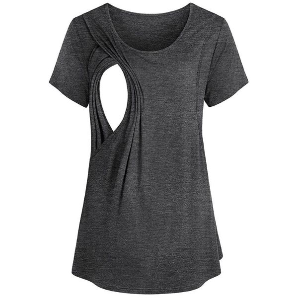 women maternity layered nursing short sleeve casual t-shirt comfy breastfeeding clothes 2021 summer women's, White
women maternity layered nursing short sleeve casual t-shirt comfy breastfeeding clothes 2021 summer women's, White