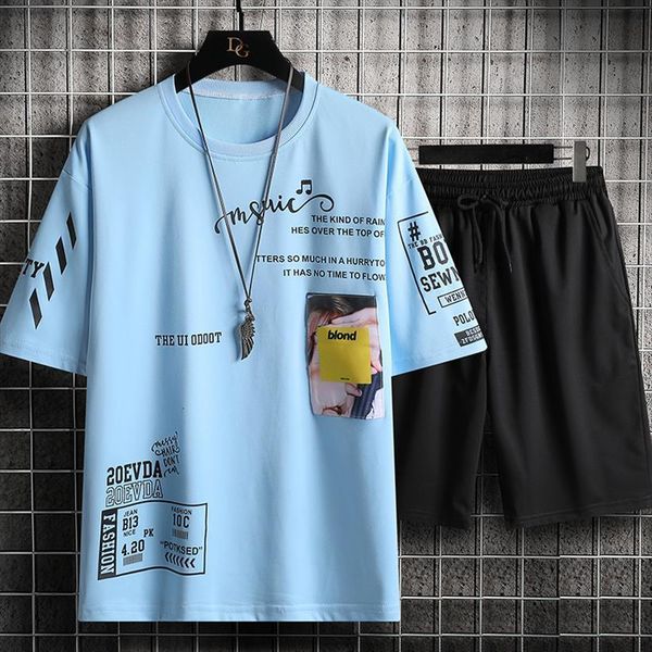 summer hip hop cotton mens tracksuits sets casual sports t shirt shorts solid color o neck printing male suits size, Gray
summer hip hop cotton mens tracksuits sets casual sports t shirt shorts solid color o neck printing male suits size, Gray