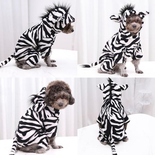 pet dog cat halloween black and white zebra image design cosplay costumes four leg flannel changing clothes
pet dog cat halloween black and white zebra image design cosplay costumes four leg flannel changing clothes
