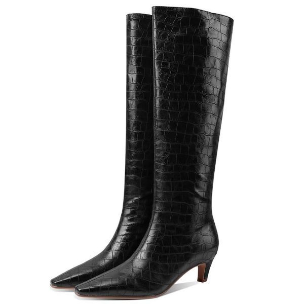 boots heels western fashion knee high women microfiber long pointed toe autumn winter shoes female 2021, Black
boots heels western fashion knee high women microfiber long pointed toe autumn winter shoes female 2021, Black
