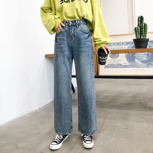 women's jeans women adjustable high waist female pockets loose straight pants 2021 wide leg streetwear jean femme, Blue
women's jeans women adjustable high waist female pockets loose straight pants 2021 wide leg streetwear jean femme, Blue