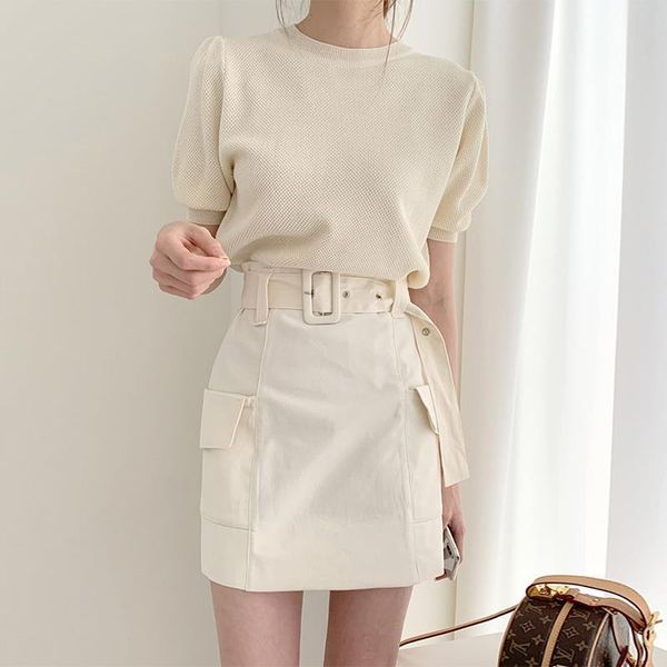 summer skirt suits korean knitted women tracksuits solid short sleeve pullovers elegant fashion sashes pockets 2 piece set, Gray
summer skirt suits korean knitted women tracksuits solid short sleeve pullovers elegant fashion sashes pockets 2 piece set, Gray