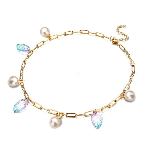 chokers stainless steel paper clip chain tassel crystal leaf imitation pearl necklace for women choker collar jewelry valentine's gift, Golden;silver
chokers stainless steel paper clip chain tassel crystal leaf imitation pearl necklace for women choker collar jewelry valentine's gift, Golden;silver