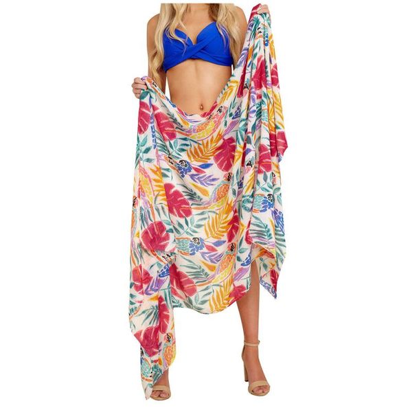design women's swimsuit cover up floral print summer beach wrap skirt swimwear bikini cover-ups accessories, White;black
design women's swimsuit cover up floral print summer beach wrap skirt swimwear bikini cover-ups accessories, White;black