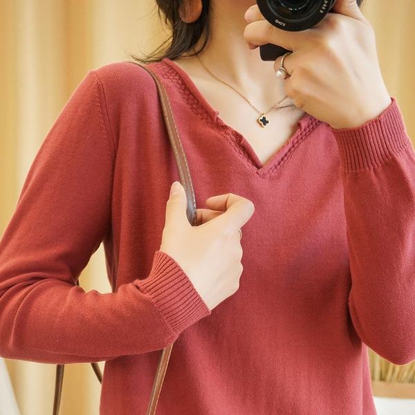 women's sweaters spring v-neck hedging 100% cotton sweater wild pure color casual fashion long sleeve t-shirt, White;black
women's sweaters spring v-neck hedging 100% cotton sweater wild pure color casual fashion long sleeve t-shirt, White;black