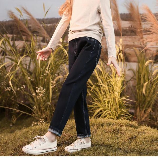 jeans kids teens casual girls mid elastic waist long pants with pockets children daily straight trousers clothing 3-14 years, Blue
jeans kids teens casual girls mid elastic waist long pants with pockets children daily straight trousers clothing 3-14 years, Blue