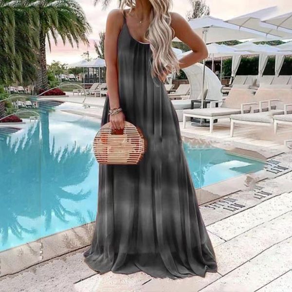 casual dresses spaghetti strap beach maxi woman dress summer boho loose green holiday ladies long for women robe femme, Black;gray
casual dresses spaghetti strap beach maxi woman dress summer boho loose green holiday ladies long for women robe femme, Black;gray
