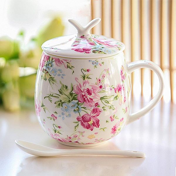 mugs chinese pastoral style creative flower printing ceramic teacup vintage elegant coffee mug with lid spoon for wedding present
mugs chinese pastoral style creative flower printing ceramic teacup vintage elegant coffee mug with lid spoon for wedding present