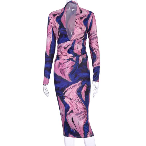 2021hugcitar 2021 long sleeve tie tye v-neck midi dress autumn winter women streetwear christmas party outfits, Black;gray
2021hugcitar 2021 long sleeve tie tye v-neck midi dress autumn winter women streetwear christmas party outfits, Black;gray