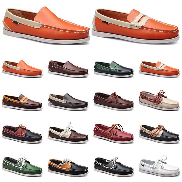 womens sneakers sailing shoe mens casual leather shoes black white red green orange brown outdoor trainers size 38-45 three
womens sneakers sailing shoe mens casual leather shoes black white red green orange brown outdoor trainers size 38-45 three