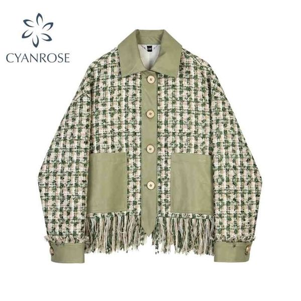 vintage stylish shirt jackets women autumn fashion pockets turn-down collar check jacket chic coat outerwear casual 210515, Black;brown
vintage stylish shirt jackets women autumn fashion pockets turn-down collar check jacket chic coat outerwear casual 210515, Black;brown