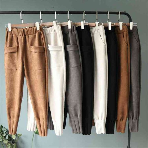 fall style suede large pocket casual pants full length casual mid pleated wide leg pants, Black;white
fall style suede large pocket casual pants full length casual mid pleated wide leg pants, Black;white
