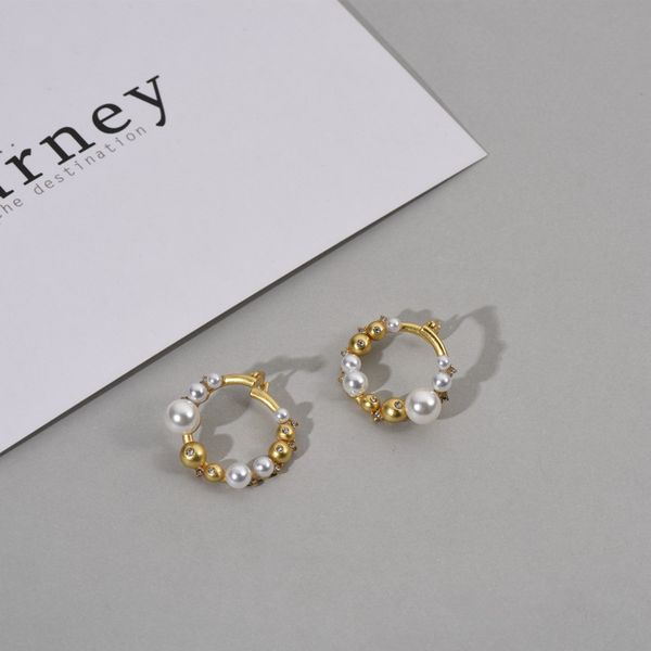 design jewelry celi's dislocation front and rear clip pearl round bead diamond inlaid gradient earrings female, Golden
design jewelry celi's dislocation front and rear clip pearl round bead diamond inlaid gradient earrings female, Golden