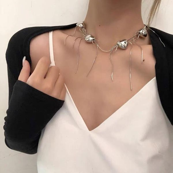 chokers lovoacc stylish silver color metal love heart necklaces for women multi bowknot pendant necklace 2021 summer accessories, Golden;silver
chokers lovoacc stylish silver color metal love heart necklaces for women multi bowknot pendant necklace 2021 summer accessories, Golden;silver