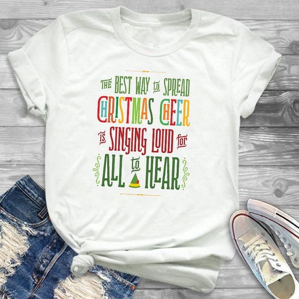 women's t-shirt women fashion clothing singing lound year merry christmas tee shirt tees t-shirts womens female graphic t, White
women's t-shirt women fashion clothing singing lound year merry christmas tee shirt tees t-shirts womens female graphic t, White