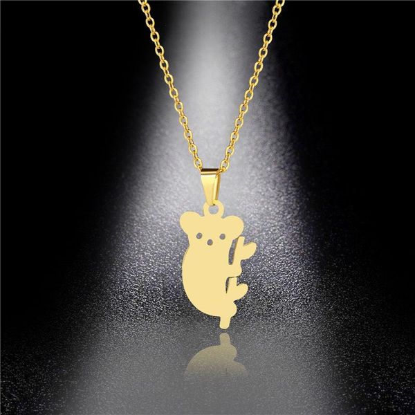 pendant necklaces cute koala necklace for women collar mujer gold stainless steel link chain animal minimalist jewelry gift, Silver
pendant necklaces cute koala necklace for women collar mujer gold stainless steel link chain animal minimalist jewelry gift, Silver