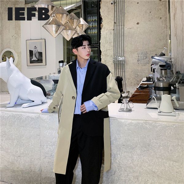 iefb streetwear color block patchwork design mid length trench coat for men spring loose asymmetrical windbreaker y4710 210524, Tan;black
iefb streetwear color block patchwork design mid length trench coat for men spring loose asymmetrical windbreaker y4710 210524, Tan;black