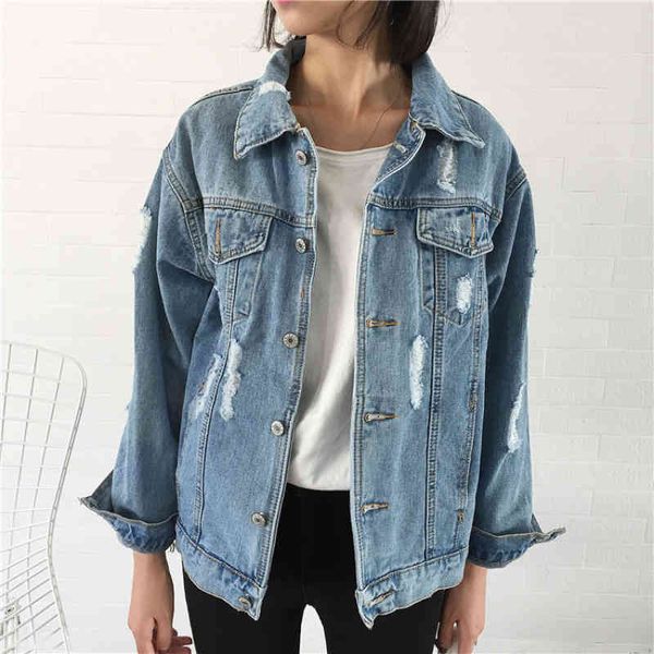 women's jackets torn jean jacket, casual spring female turtleneck down, long sleeve, baggy style, vintage korean jacket 9z2j, Black;brown
women's jackets torn jean jacket, casual spring female turtleneck down, long sleeve, baggy style, vintage korean jacket 9z2j, Black;brown