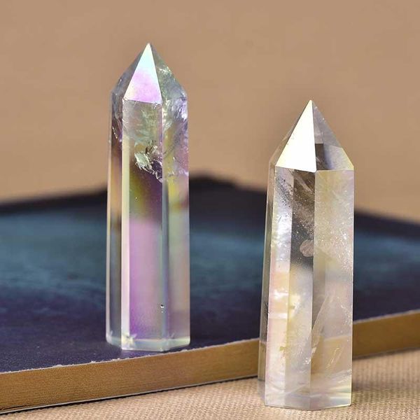 decorative objects & figurines natural white electroplate hexagonal column crystal rock mineral specimen point rainbow wand home decoration
decorative objects & figurines natural white electroplate hexagonal column crystal rock mineral specimen point rainbow wand home decoration