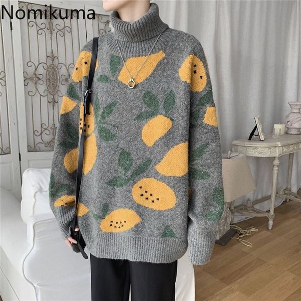 nomikuma arrival turtleneck pullovers long sleeve casual vintage jumper korean fashion loose sweater women ropa mujer 3b803 210514, White;black
nomikuma arrival turtleneck pullovers long sleeve casual vintage jumper korean fashion loose sweater women ropa mujer 3b803 210514, White;black