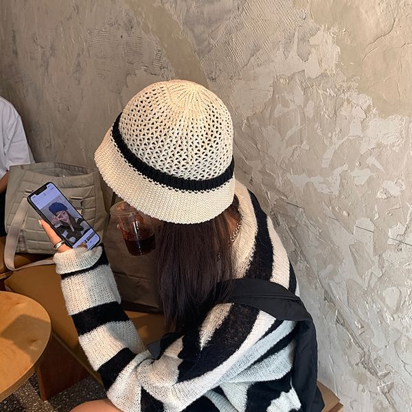 ins cool wind color contrast show face small hollow knitted hat children's autumn and winter versatile fisherman's hat, Blue;gray
ins cool wind color contrast show face small hollow knitted hat children's autumn and winter versatile fisherman's hat, Blue;gray