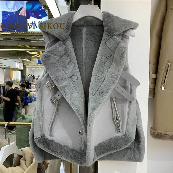 women's vests suede leather jacket vest women winter thick warm lambswool coat short fashion lapel sleeveless loose waistcoat female, Black;white
women's vests suede leather jacket vest women winter thick warm lambswool coat short fashion lapel sleeveless loose waistcoat female, Black;white