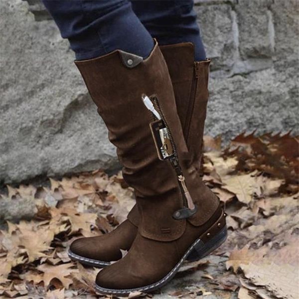 women's boots 2021 winter side zipper open leather round head knight snow high, Black
women's boots 2021 winter side zipper open leather round head knight snow high, Black