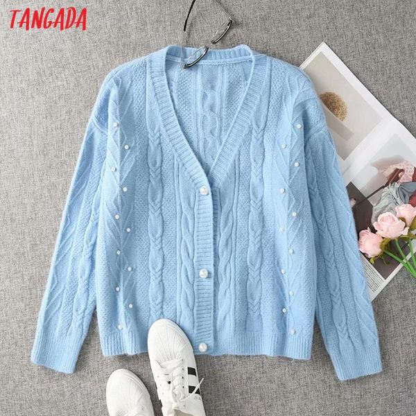 women's knits & tees tangada women elegant twist pearl buttons crop cardigan vintage jumper 2021 oversized knitted 2j58, White
women's knits & tees tangada women elegant twist pearl buttons crop cardigan vintage jumper 2021 oversized knitted 2j58, White