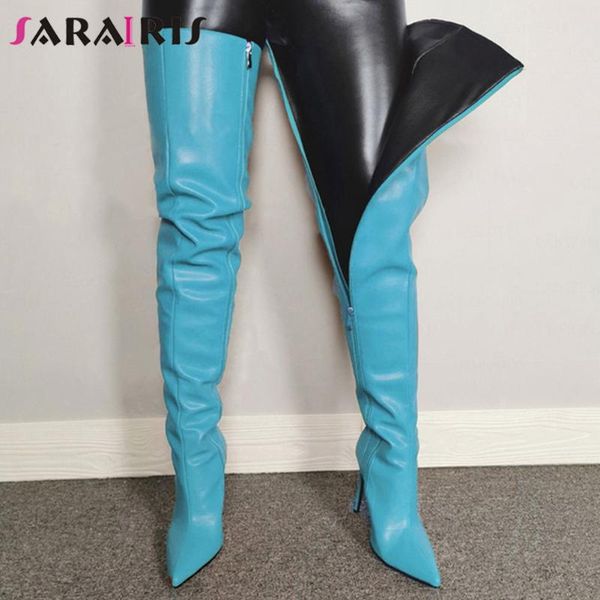 boots sarairis pointed toe trendy stylish winter shoes women solid zipper over the knee thin high heel women's, Black
boots sarairis pointed toe trendy stylish winter shoes women solid zipper over the knee thin high heel women's, Black