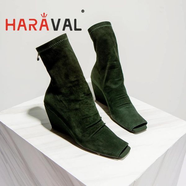 boots haraval ankle shoes women fashion kid suede wedges female footwear 2021 green black square toee268l
boots haraval ankle shoes women fashion kid suede wedges female footwear 2021 green black square toee268l