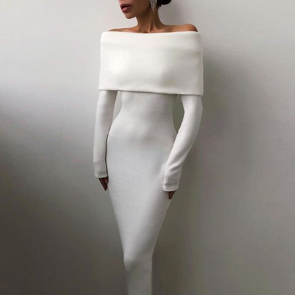 casual dresses women bodycon slash neck off shoulder long sleeve dress ladies elegant party fashion solid prom gown, Black;gray
casual dresses women bodycon slash neck off shoulder long sleeve dress ladies elegant party fashion solid prom gown, Black;gray
