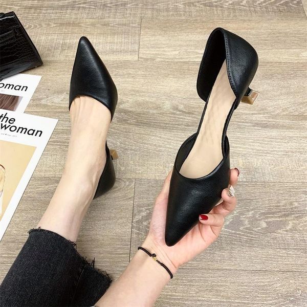 closed toe sandals for women 2021 summer pointed middle heel fine hollow bag fairy style high heels dress shoes, Black
closed toe sandals for women 2021 summer pointed middle heel fine hollow bag fairy style high heels dress shoes, Black