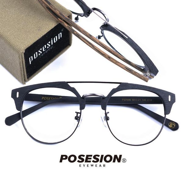 fashion sunglasses frames posesion wood glasses men myopia prescription diopters optical eyewear spectacles male spectacle lunette de vue, Black