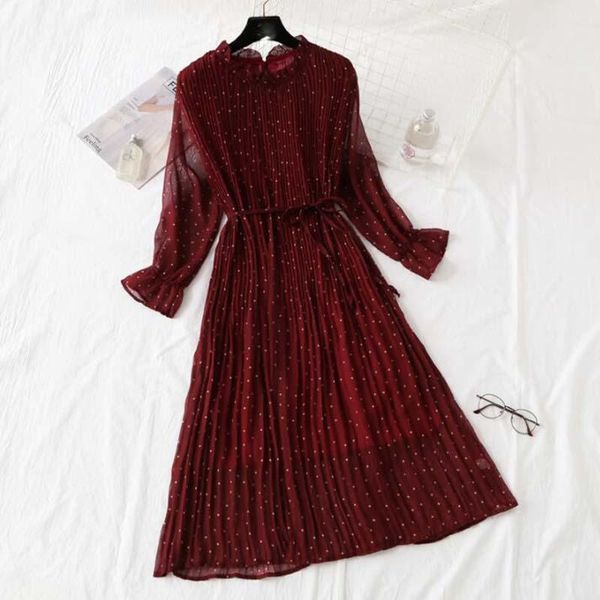 casual dresses women print pleated chiffon dress 2021 spring summer fashion female flare sleeve lotus leaf neck basic, Black;gray
casual dresses women print pleated chiffon dress 2021 spring summer fashion female flare sleeve lotus leaf neck basic, Black;gray