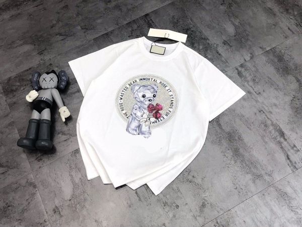 design clothing family diamond bouquet crystal t-shirt girls' heavy industry cotton short sleeve loose version live broadcast, White
design clothing family diamond bouquet crystal t-shirt girls' heavy industry cotton short sleeve loose version live broadcast, White