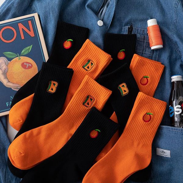 men's socks 1 pair and women's trendy orange black tube street skateboarding sports high waist fashion trend
men's socks 1 pair and women's trendy orange black tube street skateboarding sports high waist fashion trend