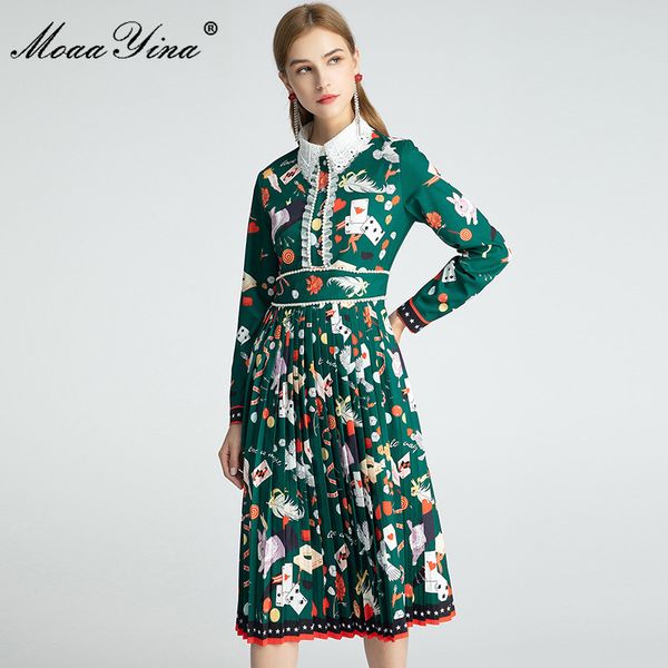 fashion designer dress autumn women's dress long sleeve beading playing cards small animals print pleated dresses 210524, Black;gray
fashion designer dress autumn women's dress long sleeve beading playing cards small animals print pleated dresses 210524, Black;gray