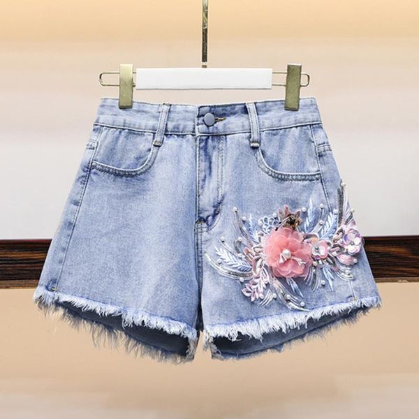 women spring summer elegant shorts lady embroidery high waist wide legs denim female casual loose solid h782 women's jeans, Blue
women spring summer elegant shorts lady embroidery high waist wide legs denim female casual loose solid h782 women's jeans, Blue