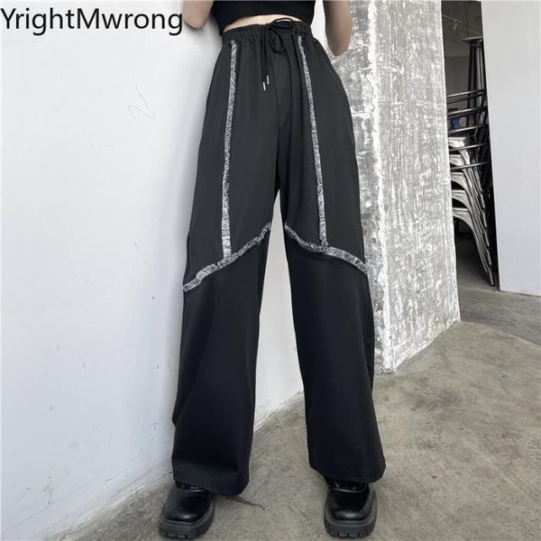 women's pants & capris patchwork frill furry tassel black drawstring high waist loose straight pant trouser fashion streetwear sweatpan, Black;white
women's pants & capris patchwork frill furry tassel black drawstring high waist loose straight pant trouser fashion streetwear sweatpan, Black;white