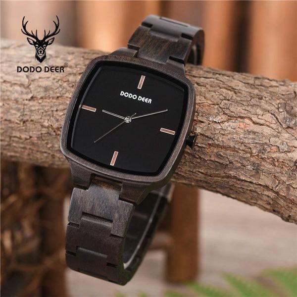 wristwatches dodo deer wood watches men bamboo watch women luxury square quartz analog clock relogio masculino with box, Slivery;brown
wristwatches dodo deer wood watches men bamboo watch women luxury square quartz analog clock relogio masculino with box, Slivery;brown