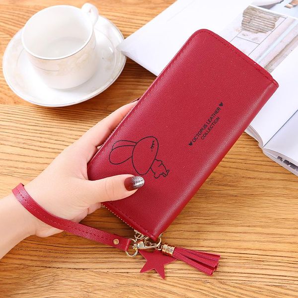 wallets long wallet women purses tassel fashion coin purse card holder female clutch money bag cartoon printing lady, Red;black
wallets long wallet women purses tassel fashion coin purse card holder female clutch money bag cartoon printing lady, Red;black