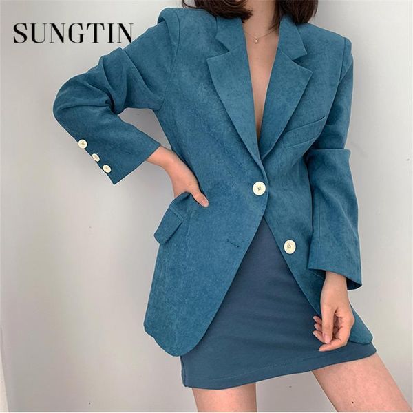 sungtin korea casual loose elegant blue blazer jacket women office lady chic classic suit female coat, White;black
sungtin korea casual loose elegant blue blazer jacket women office lady chic classic suit female coat, White;black
