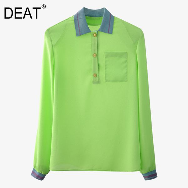 solid green long sleeve square thick shoulder line contrast color half cardigan polo shirt women summer gx1230 210421, White
solid green long sleeve square thick shoulder line contrast color half cardigan polo shirt women summer gx1230 210421, White
