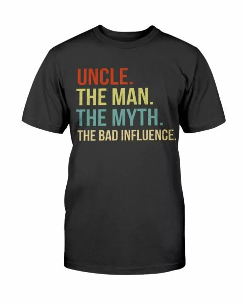 funny uncle t-shirt gift for uncle tee the man myth legend bad influence joke, White;black
funny uncle t-shirt gift for uncle tee the man myth legend bad influence joke, White;black