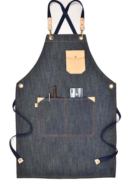 aprons denim blue double shoulder lace up work apron thickened cotton barista bar casual
aprons denim blue double shoulder lace up work apron thickened cotton barista bar casual