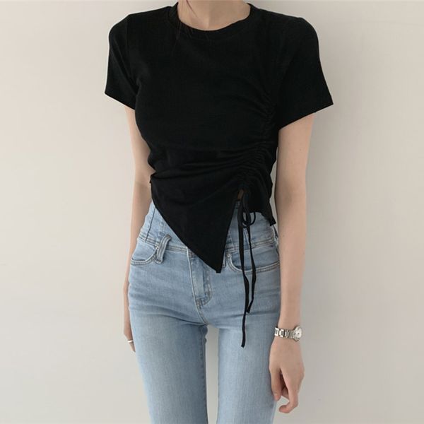 irregular shirts for women solid o neck summer short fashion clothing 7 colors cotton pleated korean 2021 new, White
irregular shirts for women solid o neck summer short fashion clothing 7 colors cotton pleated korean 2021 new, White