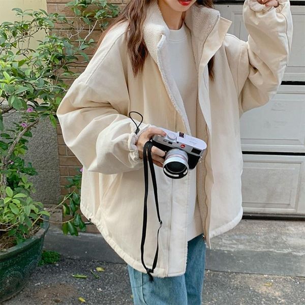 women's jackets cmaz 2021 autumn winter thick coats for women double-sided wear faux lamb fur coat spring and warm 2, Black;brown
women's jackets cmaz 2021 autumn winter thick coats for women double-sided wear faux lamb fur coat spring and warm 2, Black;brown