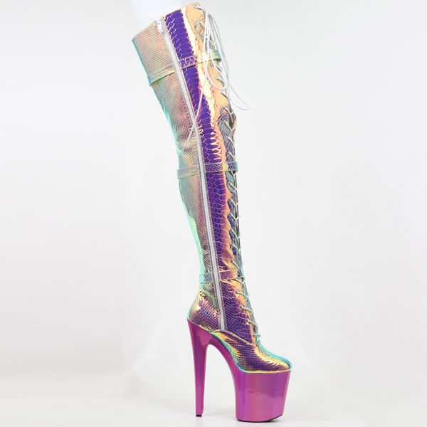 20cm heel snake print hologramlace up thigh high pole dance platform faishion boots, Black;white
20cm heel snake print hologramlace up thigh high pole dance platform faishion boots, Black;white