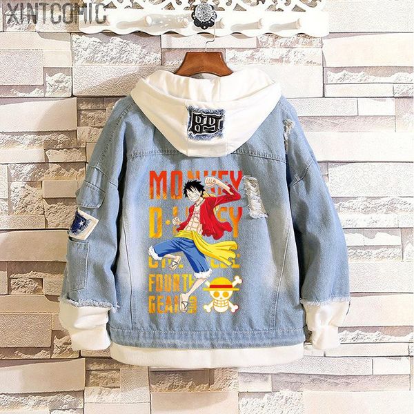 men's hoodies & sweatshirts anime monkey d luffy denim jacket autumn winter jeans men women coat fake two casual punk sweatshirt hoodie, Black
men's hoodies & sweatshirts anime monkey d luffy denim jacket autumn winter jeans men women coat fake two casual punk sweatshirt hoodie, Black