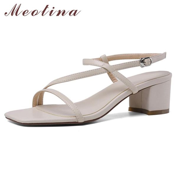dress shoes meotina summer women sandals natural genuine leather square heel cow buckle open toe lady size 34-42, Black
dress shoes meotina summer women sandals natural genuine leather square heel cow buckle open toe lady size 34-42, Black